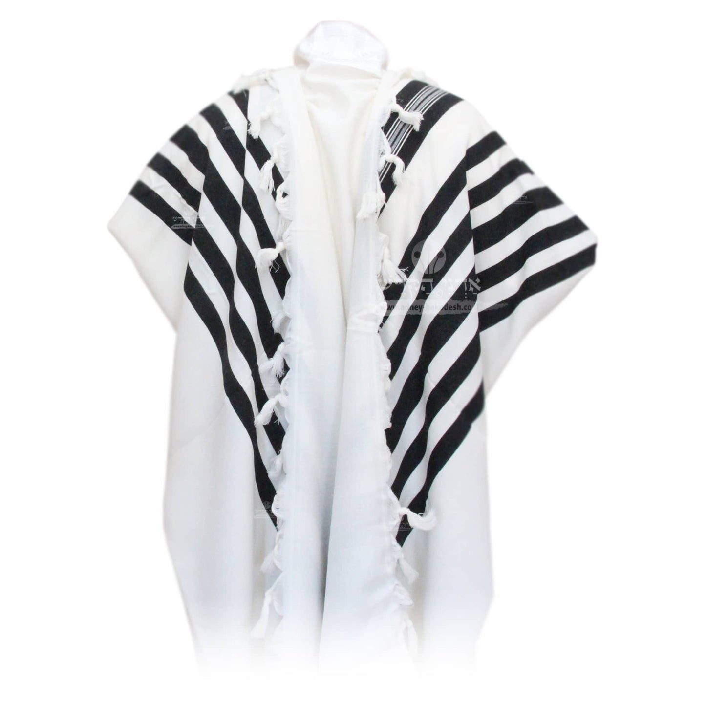 Tallit "Pe'er Kal" - White, Black