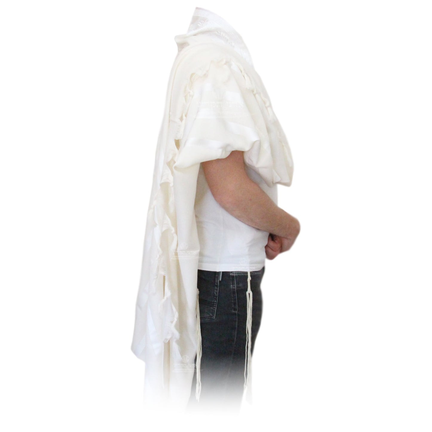 Tallit "Pe'er Kal" - White, Black