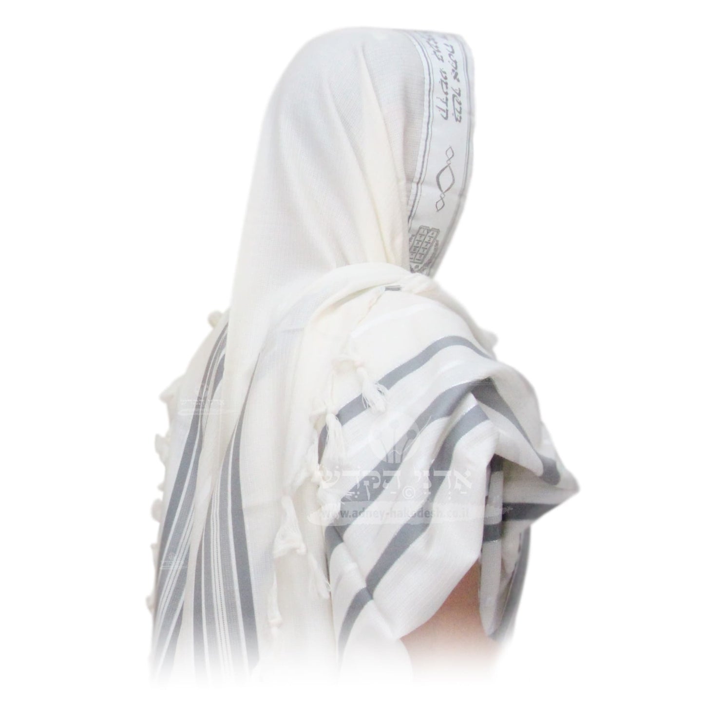 Tallit "Tashbetz" Silver Gray